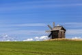 Old wooden windmill on island Kizhi, Russia Royalty Free Stock Photo