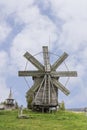 An old wooden windmill on Kizhi island . Russian Federation. Royalty Free Stock Photo