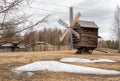 Old wooden windmill in the reserve Malye Korely Royalty Free Stock Photo