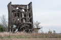 Old wooden windmill structure from 1850 - the oldest type of European windmill Royalty Free Stock Photo