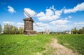 Old wooden windmill in Suzdal, Russia Royalty Free Stock Photo