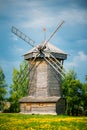 Old Wooden Windmill in Suzdal, Russia. Summer Royalty Free Stock Photo