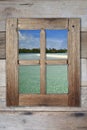 Old wooden window