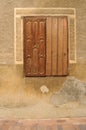 Old Wooden Window of a House in a Village in Spain Royalty Free Stock Photo