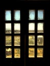 Wooden window of an old building in the northern regions of Iran facing nature in autumn