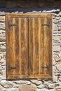 Old wooden window shutter