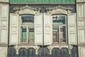 Old wooden window in Tomsk, Russia Royalty Free Stock Photo