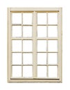 Old wooden window with twenty pane Royalty Free Stock Photo