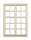 Old wooden window with twenty pane