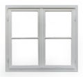 Old wooden window on white background Royalty Free Stock Photo