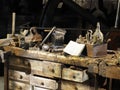 Old wooden workbench