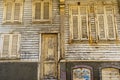 Old Wooden windows and the door Royalty Free Stock Photo