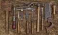 Old Woodwork Tools Background Royalty Free Stock Photo