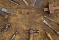 Old Woodwork Tools Frame Royalty Free Stock Photo