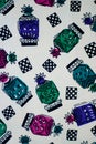 Old woolen textile, colored fabric Royalty Free Stock Photo