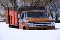 Old Work Truck Buried in Snow After Winter Storm