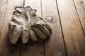 Old working gloves Royalty Free Stock Photo