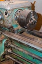 Old working lathe in production Royalty Free Stock Photo