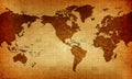 Old World Map Royalty Free Stock Photo