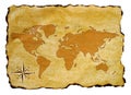 Old world map Royalty Free Stock Photo