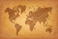 Old world map. Map world sketch line. Vintage worldmap global. Earth globe. Worldwide continents on background of old paper. Hand Royalty Free Stock Photo