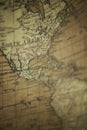 Old World Map - North America Royalty Free Stock Photo