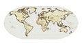Old World Map Oval Projection: Vintage Cartography Vector, vector design Generative AI Royalty Free Stock Photo
