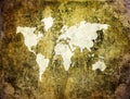 Old world map on retro paper Royalty Free Stock Photo