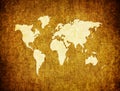 Old world map on retro paper Royalty Free Stock Photo