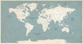 Old world map in vintage style.