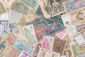 Old world paper money of different countries Royalty Free Stock Photo