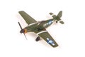 Old WWII model plane isolated on the white background Royalty Free Stock Photo