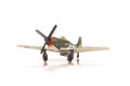 Old WWII model plane isolated on the white background Royalty Free Stock Photo