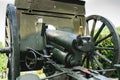 Old World War One weapons. Schneider - Putilov field cannon, 75mm FF caliber. model 1902/36. It was used by Romanian Army prior an
