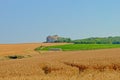 Old world war two bunker in a wheat field along the French opal coast Royalty Free Stock Photo