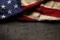 Old and worn American flag Royalty Free Stock Photo