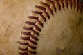 Old worn baseball Royalty Free Stock Photo