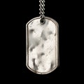 Old and worn blank military dog tags Royalty Free Stock Photo