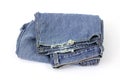 Old worn bluejeans Royalty Free Stock Photo