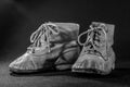 Old and worn childrens leather shoes Royalty Free Stock Photo