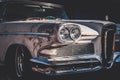 Old and worn classic American car from the fifties Royalty Free Stock Photo