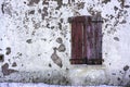 Old and worn closed wooden shutters Royalty Free Stock Photo