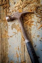 Old Hammer Sawdust Royalty Free Stock Photo