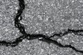 Old worn and cracked asphalt Royalty Free Stock Photo