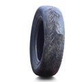 old worn damaged tire isolated