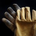Old Worn Leather Work Gloves Workgloves Royalty Free Stock Photo