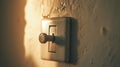 A Close-up of a Vintage Light Switch Royalty Free Stock Photo
