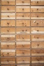 Old and Worn Multiple Wooden Drawers with Numbers