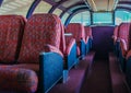 Old Worn Out Bus Seats Royalty Free Stock Photo