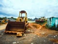 Old worn out equipment for iron ore mines in Liberia, West Africa Royalty Free Stock Photo